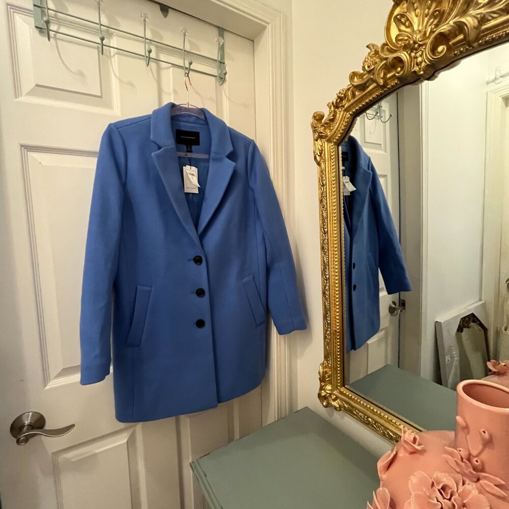 Blue Wool Coat not too thick
